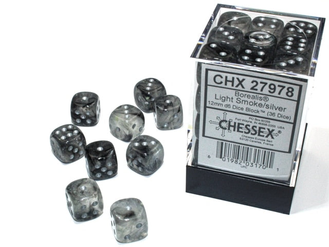 Dice - Chessex - 12mm D6 (36pc) - Borealis | Event Horizon Hobbies CA