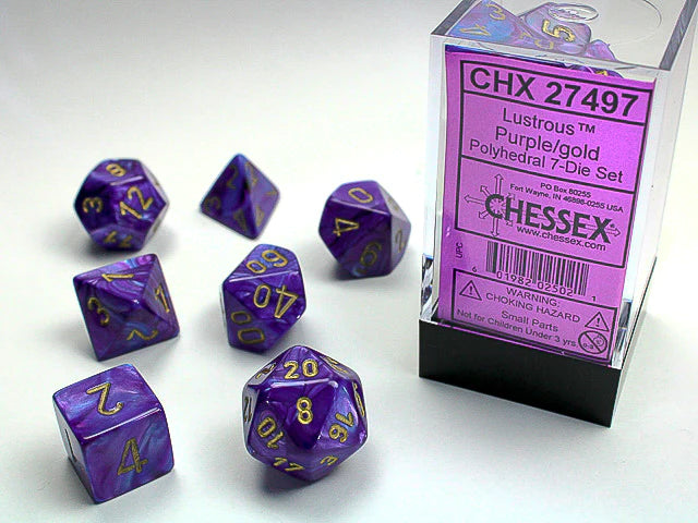 Dice - Chessex - Polyhedral (7pc) - Lustrous | Event Horizon Hobbies CA