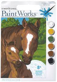 PaintWorks - Paint By Numbers - Pony and Mother | Event Horizon Hobbies CA
