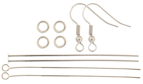 Beading - Earring  - Fish Hook - Silver (1 pair) | Event Horizon Hobbies CA