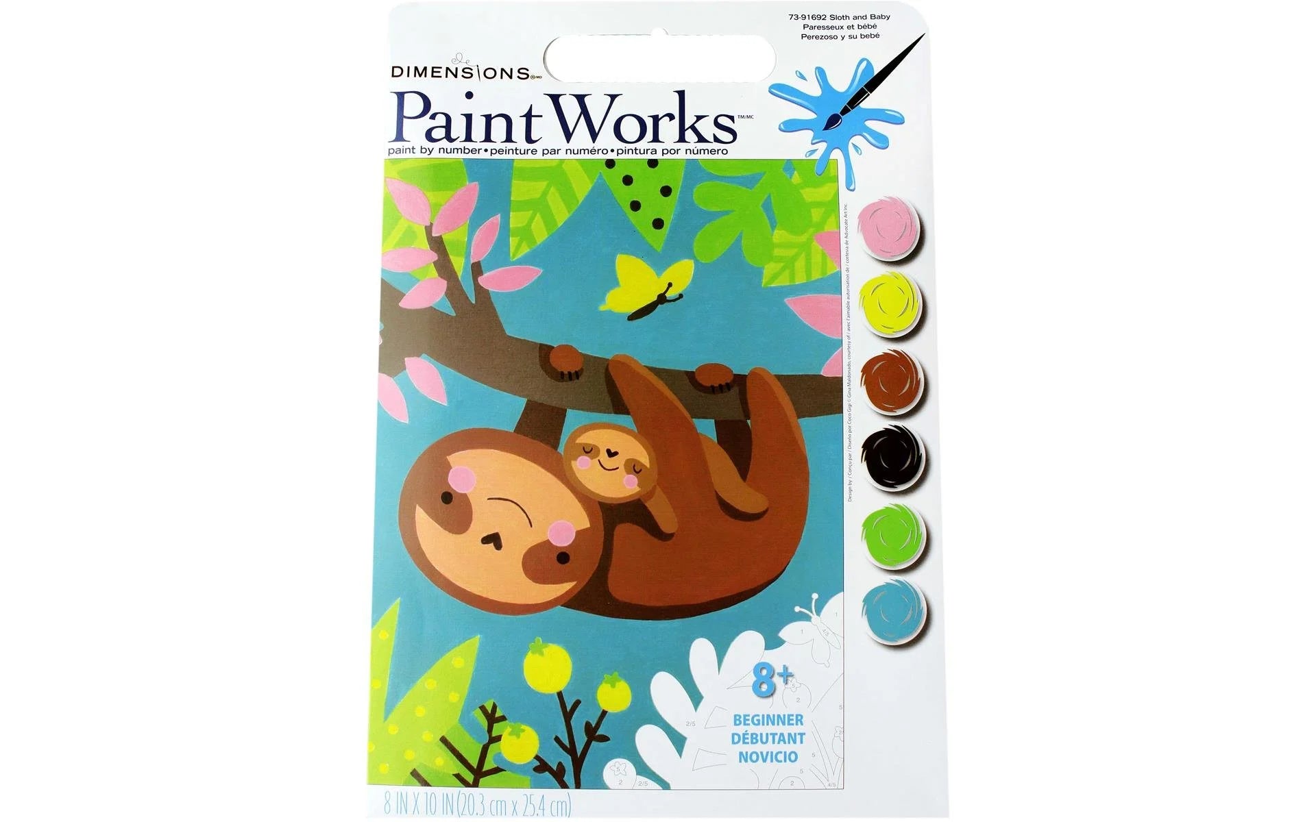 PaintWorks - Paint By Numbers - Sloth and Baby | Event Horizon Hobbies CA