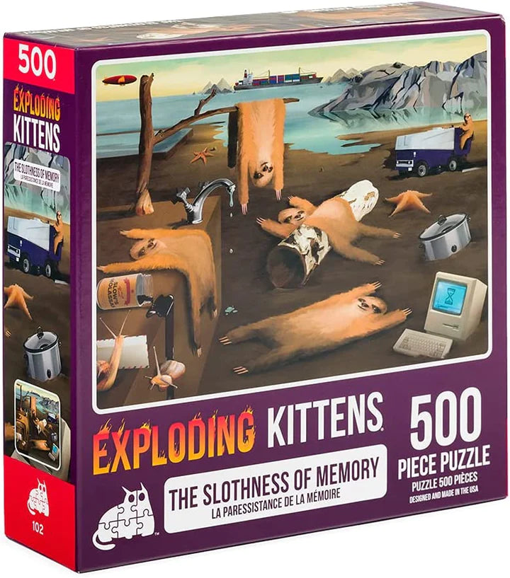 Jigsaw Puzzle - Exploding Kittens - The Slothness of Memory - 500 | Event Horizon Hobbies CA