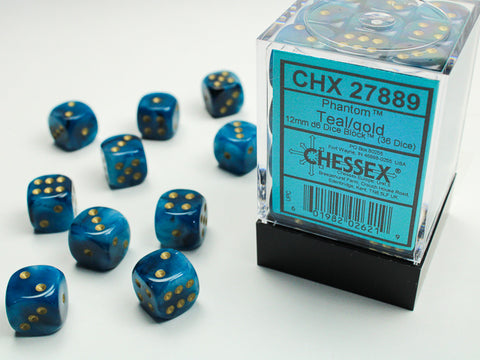 Dice - Chessex - 12mm D6 (36pc) - Phantom