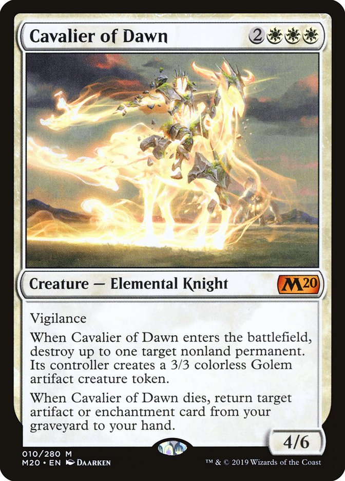 Cavalier of Dawn [Core Set 2020] | Event Horizon Hobbies CA
