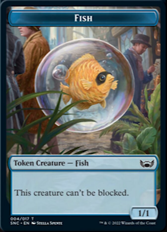 Fish // Angel Double-sided Token [Streets of New Capenna Tokens] | Event Horizon Hobbies CA