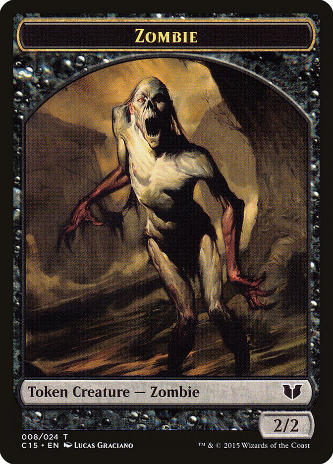 Wolf // Zombie Double-Sided Token [Commander 2015 Tokens] | Event Horizon Hobbies CA