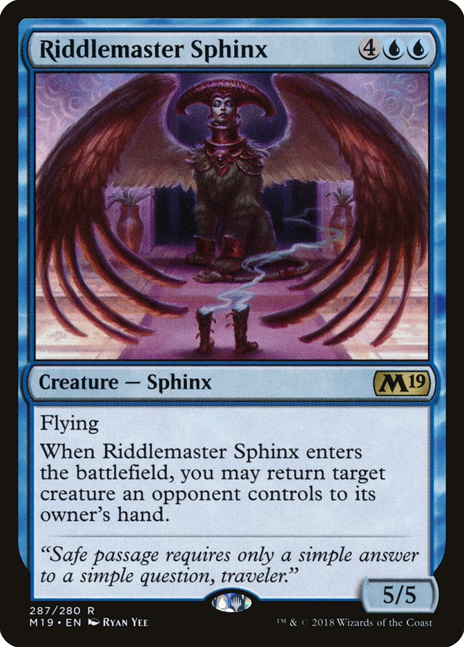 Riddlemaster Sphinx [Core Set 2019] | Event Horizon Hobbies CA