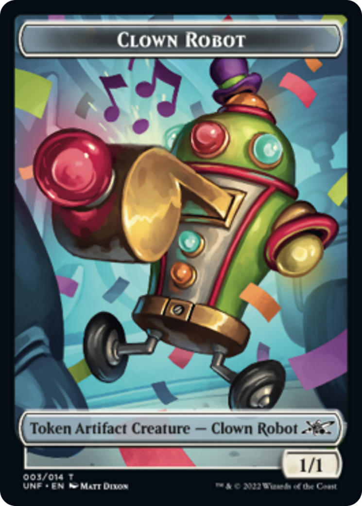 Clown Robot (003) // Treasure (013) Double-sided Token [Unfinity Tokens] | Event Horizon Hobbies CA