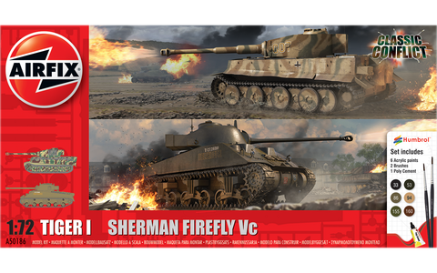 Model Kit - Airfix - Classic Conflict Tiger 1 vs Sherman Firefly