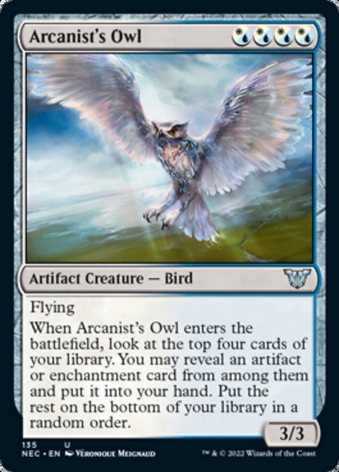 Arcanist's Owl [Kamigawa: Neon Dynasty Commander] | Event Horizon Hobbies CA