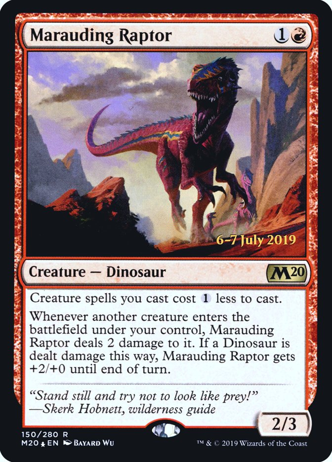 Marauding Raptor  [Core Set 2020 Prerelease Promos] | Event Horizon Hobbies CA
