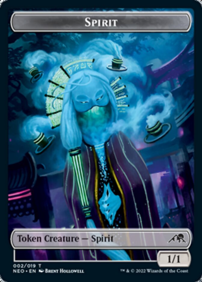 Myr // Spirit (002) Double-sided Token [Kamigawa: Neon Dynasty Commander Tokens] | Event Horizon Hobbies CA