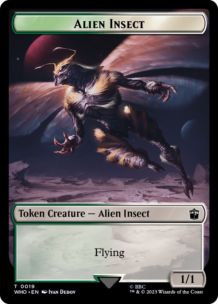 Alien Insect // Mutant Double-Sided Token [Doctor Who Tokens] | Event Horizon Hobbies CA