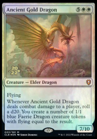 Ancient Gold Dragon [Commander Legends: Battle for Baldur's Gate Prerelease Promos] | Event Horizon Hobbies CA