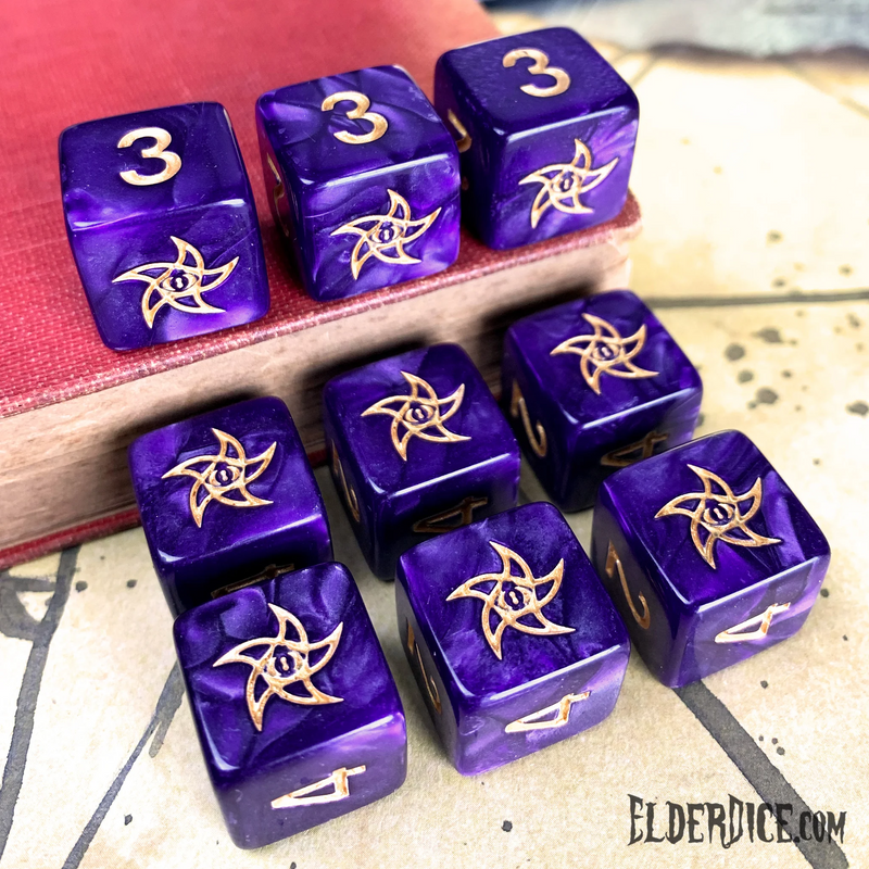 Dice - Infinite Black - Elder Dice (D6s)