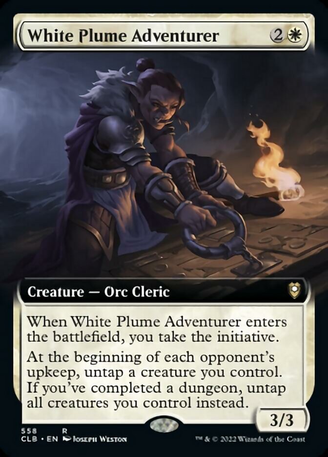 White Plume Adventurer (Extended Art) [Commander Legends: Battle for Baldur's Gate] | Event Horizon Hobbies CA