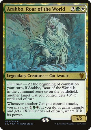 Arahbo, Roar of the World (Commander 2017) [Commander 2017 Oversized] | Event Horizon Hobbies CA