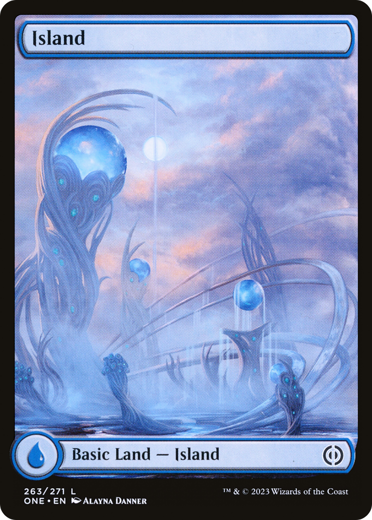 Island (263) (Full-Art) [Phyrexia: All Will Be One] | Event Horizon Hobbies CA