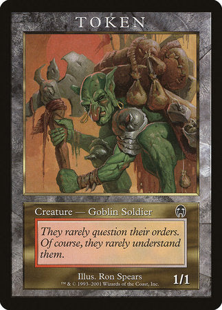 Goblin Soldier Token (Apocalypse) [Magic Player Rewards 2001] | Event Horizon Hobbies CA
