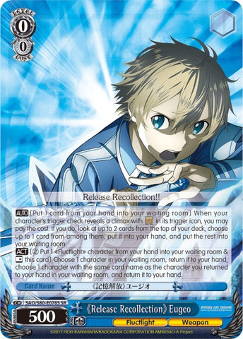 Release Recollection Eugeo (SAO/S80-E078S SR) [Sword Art Online -Alicization- Vol.2]