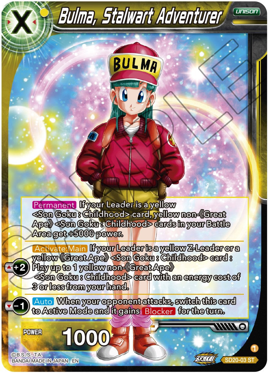 Bulma, Stalwart Adventurer (SD20-03) [Dawn of the Z-Legends] | Event Horizon Hobbies CA