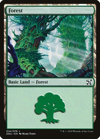 Forest (34) [Duel Decks: Elves vs. Inventors] | Event Horizon Hobbies CA