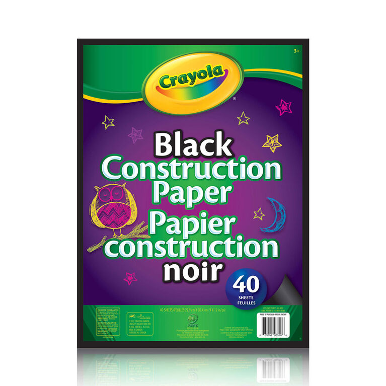 Crayola - Black Construction Paper | Event Horizon Hobbies CA