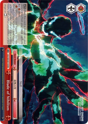 Blade of Nihilism (SAO/S80-E071R RRR) [Sword Art Online -Alicization- Vol.2]