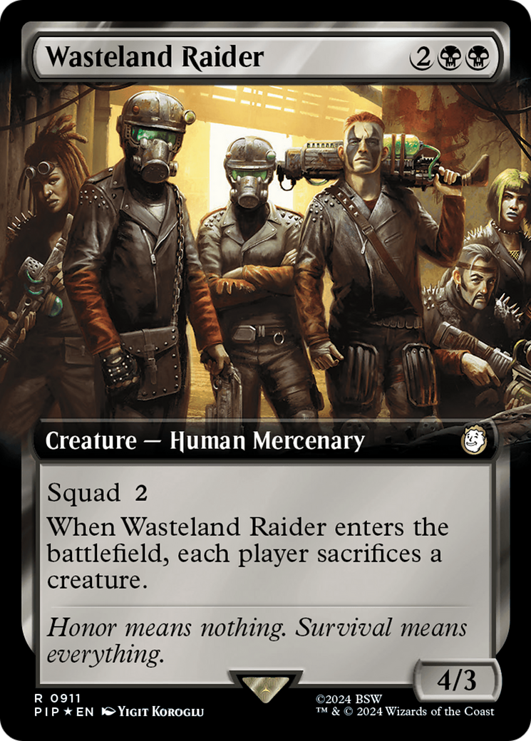 Wasteland Raider (Extended Art) (Surge Foil) [Fallout] | Event Horizon Hobbies CA