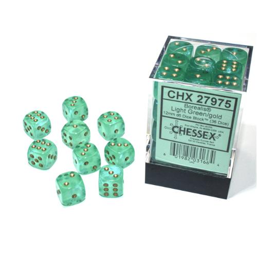 Dice - Chessex - 12mm D6 (36pc) - Borealis