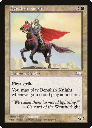 Benalish Knight [Weatherlight] | Event Horizon Hobbies CA