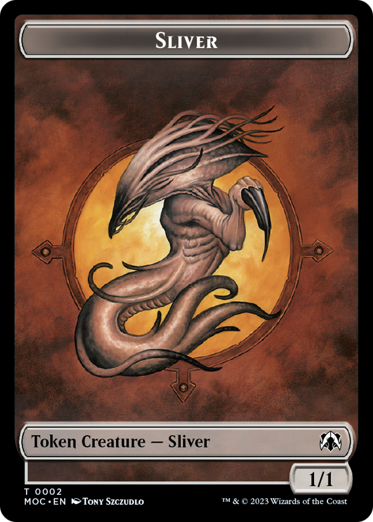 Goblin // Sliver Double-Sided Token [March of the Machine Commander Tokens] | Event Horizon Hobbies CA