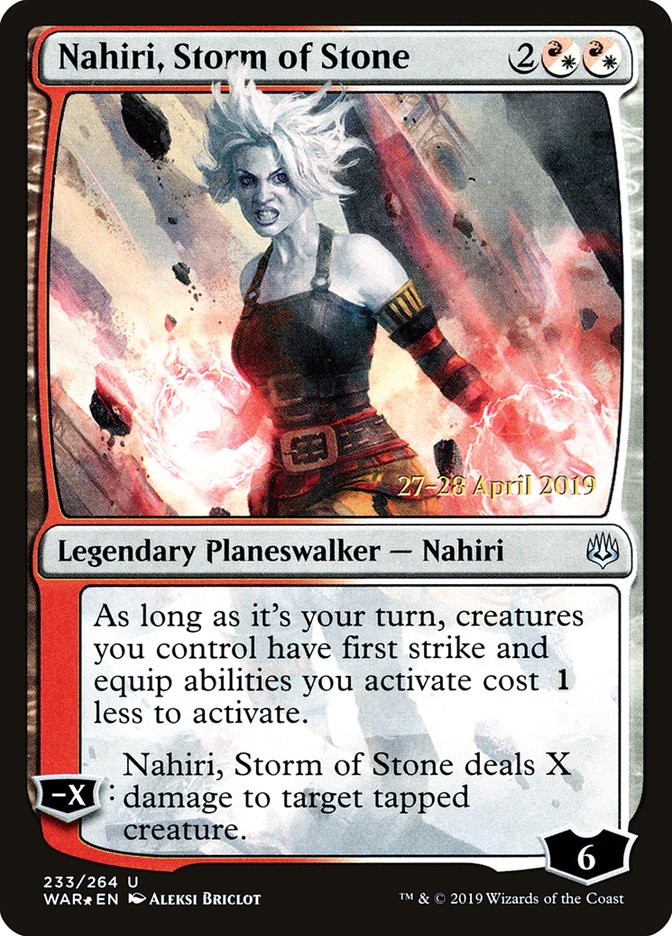 Nahiri, Storm of Stone  [War of the Spark Prerelease Promos] | Event Horizon Hobbies CA