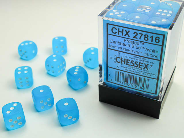 Dice - Chessex - 12mm D6 (36pc) - Frosted | Event Horizon Hobbies CA