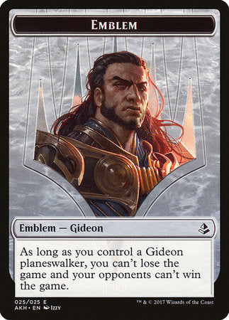Emblem - Gideon of the Trials [Amonkhet Tokens] | Event Horizon Hobbies CA