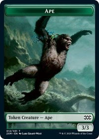 Ape // Golem Double-sided Token [Double Masters Tokens] | Event Horizon Hobbies CA