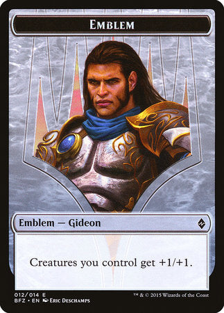 Emblem - Gideon, Ally of Zendikar [Battle for Zendikar Tokens] | Event Horizon Hobbies CA