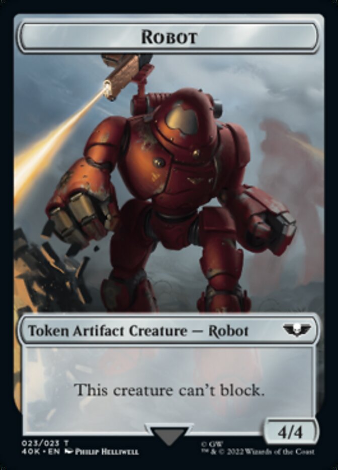 Astartes Warrior (001) // Robot Double-sided Token [Universes Beyond: Warhammer 40,000 Tokens] | Event Horizon Hobbies CA