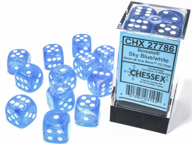 Dice - Chessex - 12mm D6 (36pc) - Borealis | Event Horizon Hobbies CA
