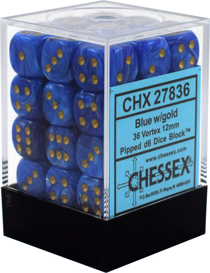 Dice - Chessex - 12mm D6 (36pc) - Vortex