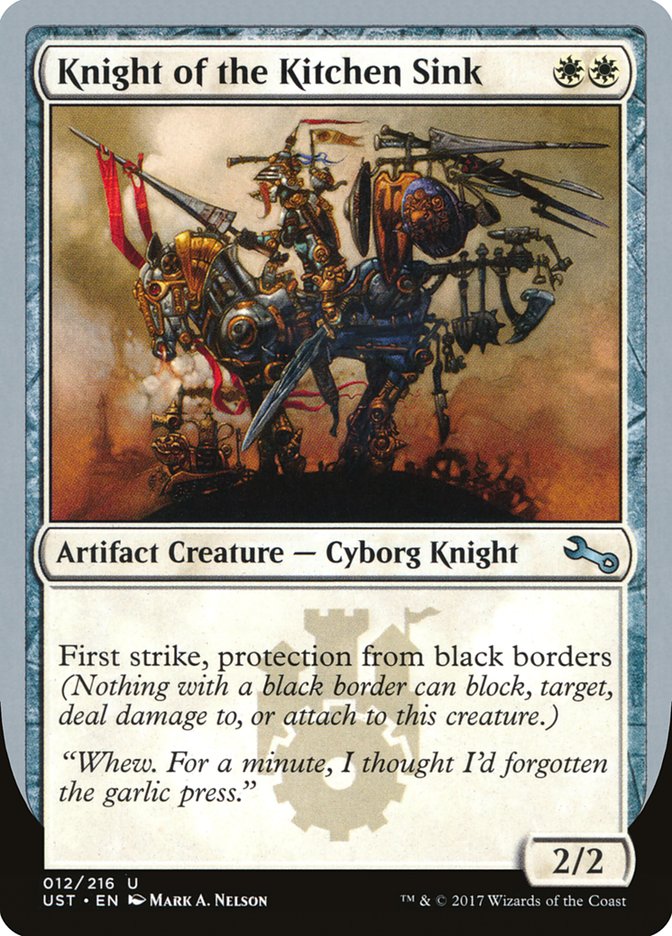 Knight of the Kitchen Sink ("protection from black border") [Unstable] | Event Horizon Hobbies CA