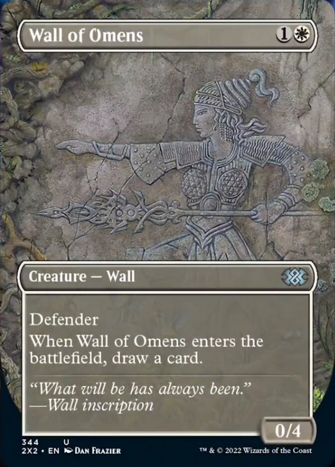 Wall of Omens (Borderless Alternate Art) [Double Masters 2022] | Event Horizon Hobbies CA