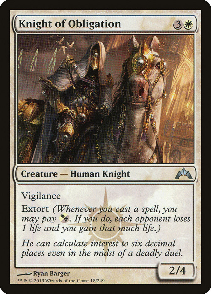 Knight of Obligation [Gatecrash] | Event Horizon Hobbies CA