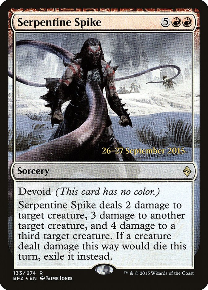 Serpentine Spike  [Battle for Zendikar Prerelease Promos] | Event Horizon Hobbies CA