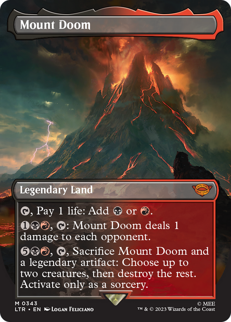 Mount Doom (Borderless Alternate Art) [The Lord of the Rings: Tales of Middle-Earth] | Event Horizon Hobbies CA
