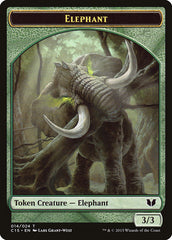 Elephant // Saproling Double-Sided Token [Commander 2015 Tokens] | Event Horizon Hobbies CA