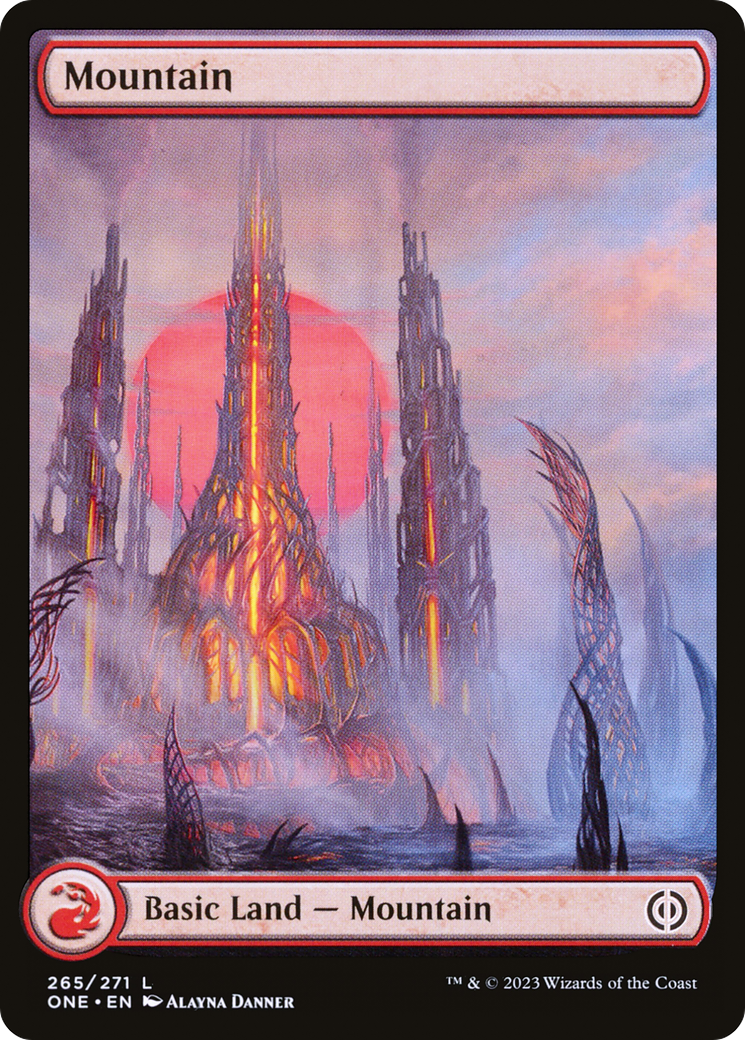 Mountain (265) (Full-Art) [Phyrexia: All Will Be One] | Event Horizon Hobbies CA