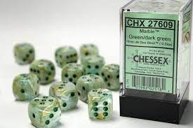 Dice - Chessex - 12mm D6 (36pc) - Marble