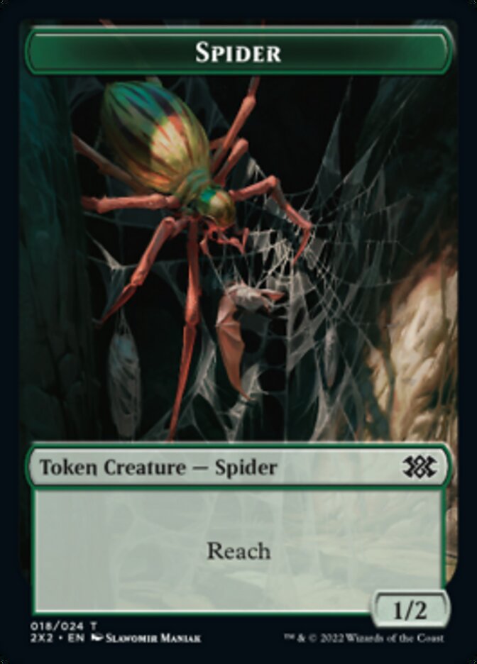 Spider // Aven Initiate Double-sided Token [Double Masters 2022 Tokens] | Event Horizon Hobbies CA