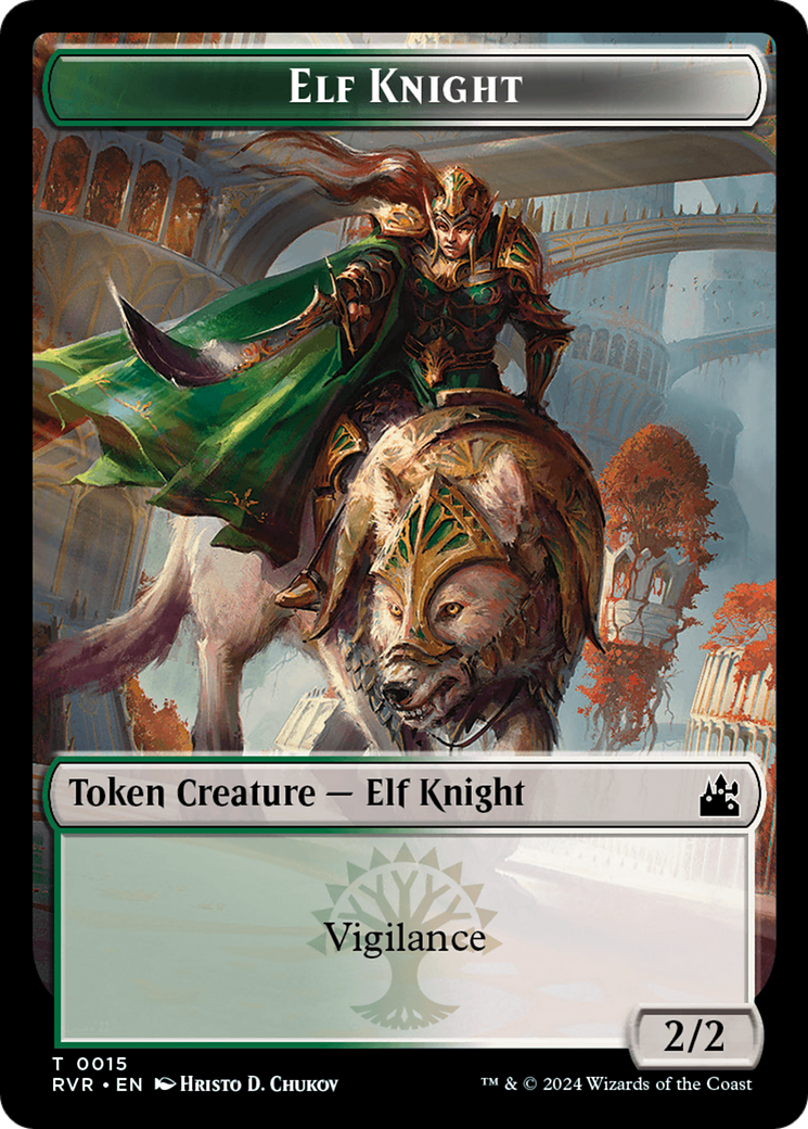 Elf Knight // Voja Double-Sided Token [Ravnica Remastered Tokens] | Event Horizon Hobbies CA
